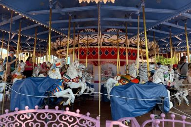 Repainting Continues on Prince Charming Regal Carrousel in Magic Kingdom, 10 Horses Closed