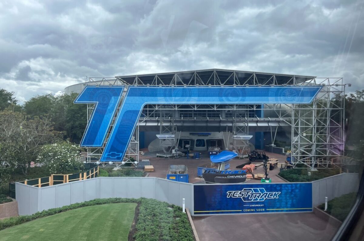 Scaffolding Erected Next to Test Track Access Door in EPCOT - Disney by ...